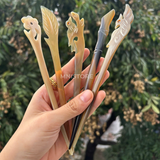  Trâm sừng tự nhiên trạm khắc tinh xảo kích thước 17-18cm – Tôn Vinh Vẻ Đẹp Thuần Khiết Từ Thiên Nhiên 