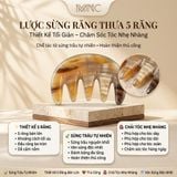  Bộ dụng cụ massage mặt đầu điêu khắc sừng trâu Mnistore kích thước 12,5cm dày 4mm-1cm, Lược sừng răng thưa giúp lưu thông khí huyết và một miếng cạo gió Gua Sha hình trái tim để thư giãn cơ mặt. 