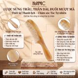  Lược sừng trâu thân dài Mnistore màu sắc trắng lưa kích thước 17-20cm dày 5-9mm - Lược Chải Tóc & Lược Massage Đầu Thủ Công Từ Sừng Trâu Tự Nhiên 