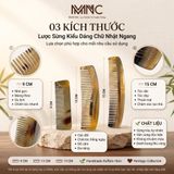  Lược sừng trâu hình dáng ngang chữ nhật kích thước 9cm - 15cm, Lược Chải Tóc Thủ Công Từ Sừng Trâu Tự Nhiên 