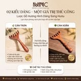  Lược massage gỗ đàn hương hình gạc hươu Mnistore, Thiết kế răng lược thưa tác dụng thúc đẩy tuần hoàn máu, thư giãn tinh thần và giảm căng thẳng, mệt mỏi. 