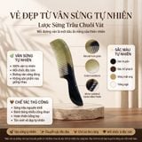  Lược sừng trâu kiểu dáng chuôi vát Mnistore kích thước 18cm - 20cm,Lược Chải Tóc & Lược Massage Đầu Chế Tác Thủ Công Từ Sừng Trâu Tự Nhiên 