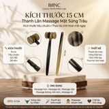  Thanh Lăn Massage Mặt Sừng Trâu Kích Thước 15cm, Thiết Kế 4 Bánh Lăn Tay Cầm Tiện Lợi, Giúp kích thích tuần hoàn máu, nâng cơ mặt và giảm sưng/bọng mắt hiệu quả 
