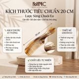  Lược sừng trâu dáng chuôi eo nhỏ Mnistore kích thước 19-20cm màu trắng, Lược Chải Tóc Thủ Công Từ Sừng Trâu Tự Nhiên 