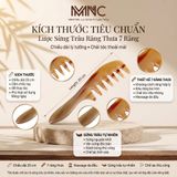  Lược Sừng Răng Thưa 7 Răng Kích Thước 18cm Màu Sắc Trắng Lưa, Chế Tác Từ Sừng Trâu Tự Nhiên - Lược Chải Tóc Thủ Công Từ Sừng Trâu Tự Nhiên 