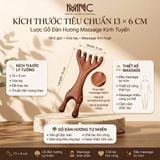  Lược gỗ đàn hương Massage Kinh Tuyến toàn thân bằng gỗ đàn hương hình gạc hươu, Giúp kích thích tuần hoàn máu và đả thông kinh lạc da đầu, hỗ trợ giảm đau đầu và căng thẳng. 