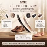  Cây đón gót giày sừng trâu Mnistore kích thước 35cm màu sắc trắng lưa, Hỗ trợ xỏ giày dễ dàng, giữ form giày không bị gãy gót - Bền bỉ, mài nhẵn bóng với vân tự nhiên 