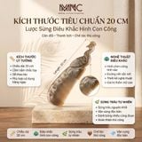  Lược sừng trâu điêu khắc hình con công Mnistore màu trắng và đen kích thước 20cm – Lược Chải Tóc & Lược Massage Đầu Thủ Công Cao Cấp 