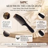  Lược sừng trâu chuôi trơn Mnistore màu sắc đen lưa kích thước 16cm đến 20cm - Lược Sừng Trâu Chải Tóc Thủ Công Từ Sừng Trâu Tự Nhiên 