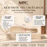  Lược Sừng Chuôi Trơn Mnistore màu sắc trắng lưa kích thước 16cm đến 20cm dày 3-11mm - Lược Chải Tóc Thủ Công Từ Sừng Trâu Tự Nhiên 20cm 