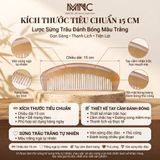 Lược sừng trâu dáng me trơn Mnistore kích thước 11-15cm, Lược Chải Tóc & Lược Massage Đầu Chế Tác Thủ Công Từ Sừng Trâu Tự Nhiên 
