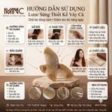  Lược sừng trâu dáng me khắc hình con cá Mnistore màu săc trắng lưa 15cm dày 6-9mm chống rụng tóc, Lược Chải Tóc Thủ Công Từ Sừng Trâu Tự Nhiên 