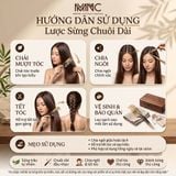  Lược sừng trâu dáng chuôi dài Mnistore màu trắng kích thước 20cmx3,5cm dày 3-6mm, Lược Sừng Trâu Chải Tóc Giúp Chia Ngôi & Tết Tóc 