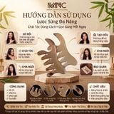  Lược Sừng Trâu Đa Năng Mnistore Kích Thước 11cm x 6cm Màu Sắc Trắng Lưa, Lược Chải Tóc Kết Hợp Massage Mặt, Massage Đầu, Cổ Vai Gáy & Day Huyệt Từ Sừng Trâu Tự Nhiên 