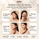  Lược gỗ massage đàn hương Mnistore dáng cá heo, hai phong cách có lỗ và không lỗ, Thiết kế nhỏ gọn, đa năng, có thể dùng để đả thông kinh lạc và hỗ trợ cải thiện giấc ngủ. 