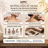 Dụng cụ cạo gió massage mặt hình chữ nhật Mnistore, kích thước 11cm - 13cm, giúp lưu thông khí huyết và thư giãn da mặt 