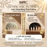  Lược sừng trâu răng thưa kích thước 9-10cmx5,5cm dày 6mm-11mm, Răng lược được bo tròn giúp massage da đầu, kích thích tuần hoàn máu, hỗ trợ giảm đau đầu và thư giãn. 