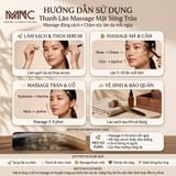  Thanh Lăn Massage Mặt Sừng Trâu Kích Thước 15cm, Thiết Kế 4 Bánh Lăn Tay Cầm Tiện Lợi, Giúp kích thích tuần hoàn máu, nâng cơ mặt và giảm sưng/bọng mắt hiệu quả 