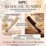  Lược sừng trâu thân dài Mnistore màu sắc trắng lưa kích thước 17-20cm dày 5-9mm - Lược Chải Tóc & Lược Massage Đầu Thủ Công Từ Sừng Trâu Tự Nhiên 