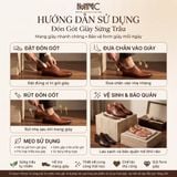  Cây đón gót giày sừng trâu Mnistore kích thước 35cm màu sắc trắng lưa, Hỗ trợ xỏ giày dễ dàng, giữ form giày không bị gãy gót - Bền bỉ, mài nhẵn bóng với vân tự nhiên 