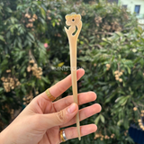  Trâm sừng tự nhiên trạm khắc tinh xảo kích thước 17-18cm – Tôn Vinh Vẻ Đẹp Thuần Khiết Từ Thiên Nhiên 