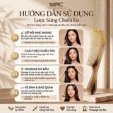  Lược sừng trâu dáng chuôi eo nhỏ Mnistore kích thước 19-20cm màu trắng, Lược Chải Tóc Thủ Công Từ Sừng Trâu Tự Nhiên 