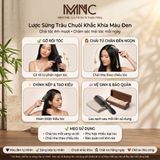  Lược sừng trâu chuôi khắc khía Mnistore màu sắc đen kích thước 16-20cm dày 3-11mm Lược Chải Tóc Thủ Công Từ Sừng Trâu Tự Nhiên 