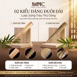  Lược sừng trâu hình dáng chuôi dài khía Mnistore màu trắng kích thước 20cmx3,5cm dày 3-6mm Chia ngôi chuẩn xác – Tết tóc dễ dàng – Tôn vinh vẻ đẹp thủ công từ sừng trâu tự nhiên 