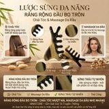  Lược Sừng Trâu Đa Năng 4in1 Răng Thưa Bo Tròn Kích Thước 11x6,5cm – Lược sử dụng để cạo gió, bấm huyệt vùng mặt, mũi, cổ vai gáy nhằm tăng cường tuần hoàn máu và giảm căng thẳng. 