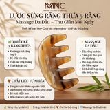  Bộ Dụng Cụ Massage Mặt Và Đầu Mnistore Gồm 3 Sản Phẩm Guasha Tim + Cày Bi + Răng Thưa Chế Tác Từ Sừng Trâu, Kích Thước 10-12cm, Độ Dày 4mm - 1cm, Nâng Cơ Mặt, Mịn Da, Massage Bọng Mắt, Dưỡng Da Đầu 