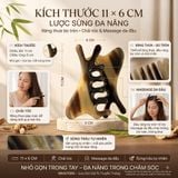  Lược Sừng Trâu Đa Năng 4in1 Răng Thưa Bo Tròn Kích Thước 11x6,5cm – Lược sử dụng để cạo gió, bấm huyệt vùng mặt, mũi, cổ vai gáy nhằm tăng cường tuần hoàn máu và giảm căng thẳng. 