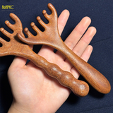 Lược massage gỗ đàn hương hình gạc hươu Mnistore, Thiết kế răng lược thưa tác dụng thúc đẩy tuần hoàn máu, thư giãn tinh thần và giảm căng thẳng, mệt mỏi. 
