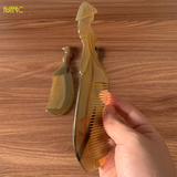  Lược sừng điêu khắc cô gái, chống tĩnh điện, massage đầu, quà tặng nghệ thuật 