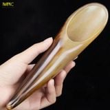 Dụng cụ cạo gió sừng trâu Mnistore, kích thước 16-30cm, hai màu sừng đen và trắng - giúp thông khí huyết, giải cảm, giảm đau nhức cơ, và tăng tuần hoàn máu 