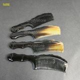  Lược sừng trâu dáng chuôi trúc Mnistore màu sắc trắng kích thước 16-20cm, Lược Chải Tóc Chế Tác Thủ Công Từ Sừng Trâu Tự Nhiên 