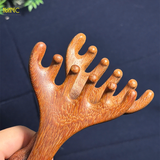  Lược massage gỗ đàn hương hình gạc hươu Mnistore, Thiết kế răng lược thưa tác dụng thúc đẩy tuần hoàn máu, thư giãn tinh thần và giảm căng thẳng, mệt mỏi. 