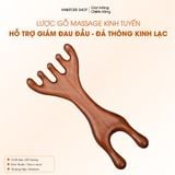  Lược gỗ đàn hương Massage Kinh Tuyến toàn thân bằng gỗ đàn hương hình gạc hươu, Giúp kích thích tuần hoàn máu và đả thông kinh lạc da đầu, hỗ trợ giảm đau đầu và căng thẳng. 