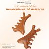  Lược gỗ đàn hương Massage 4in1 Cao Cấp Mnistore, Chất Liệu 100% Gỗ Tự Nhiên, kích thước 3,7cm x 7cm x 10cm, massage mũi - tay chân - cổ vai gáy - da đầu, nhỏ gọn hiệu quả 