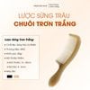  Lược Sừng Chuôi Trơn Trắng Mnistore, màu sắc trắng lưa, kích thước 16cm đến 20cm dày 3-11mm, Chăm Sóc Tóc - Chống Tĩnh Điện - Kích Thích Tuần Hoàn - Giảm Đau Đầu 