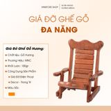  Giá Đỡ Ghế Gỗ Đa Năng Mnistore Chế Tác Từ Gỗ Hương Tự Nhiên, Kích Thước 11x15cm  – Dùng Để Làm Giá Đỡ Điện Thoại, Decor Trang Trí Bàn Học & Bàn Làm Việc 