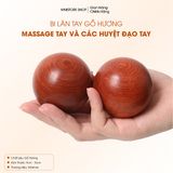  Bi lăn tay gỗ hương tự nhiên, massage thư giãn, giảm căng thẳng hiệu quả 