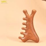  Lược gỗ đàn hương Massage 4in1 Cao Cấp Mnistore, Chất Liệu 100% Gỗ Tự Nhiên, kích thước 3,7cm x 7cm x 10cm, massage mũi - tay chân - cổ vai gáy - da đầu, nhỏ gọn hiệu quả 