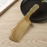  Lược sừng trâu dáng chuôi trúc Mnistore màu sắc trắng kích thước 16-20cm, Lược Chải Tóc Chế Tác Thủ Công Từ Sừng Trâu Tự Nhiên 