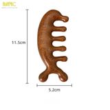  Lược gỗ massage đàn hương Mnistore dáng cá heo, hai phong cách có lỗ và không lỗ, Dùng để massage da đầu, giúp lưu thông khí huyết, giảm căng thẳng, đau đầu và mệt mỏi 