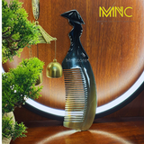  Lược sừng điêu khắc cô gái, chống tĩnh điện, massage đầu, quà tặng nghệ thuật 