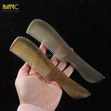  Lược sừng trâu chuôi vát Mnistore, bền đẹp, gỡ rối, giúp tóc suôn mượt tự nhiên 