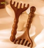  Bộ Lược Gỗ Đa Năng Cơ Thể Kinh Tuyến Massage Lược Hươu Sừng Hình Răng Rộng Lược Châm Cứu Trị Liệu Tuần Hoàn Máu Chống Tĩnh Điện 