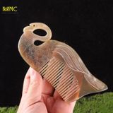  Lược sừng trâu hình thiên nga Mnistore, cao cấp, gỡ rối tóc, giảm gãy rụng 