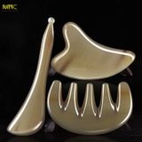  Bộ Dụng Cụ Massage Mặt Và Đầu Mnistore Gồm 3 Sản Phẩm Guasha Tim + Cày Bi + Răng Thưa Chế Tác Từ Sừng Trâu, Kích Thước 10-12cm, Độ Dày 4mm - 1cm, Nâng Cơ Mặt, Mịn Da, Massage Bọng Mắt, Dưỡng Da Đầu 