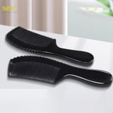  Lược sừng trâu chuôi trơn đen tự nhiên, chống tĩnh điện, massage da đầu thư giãn 